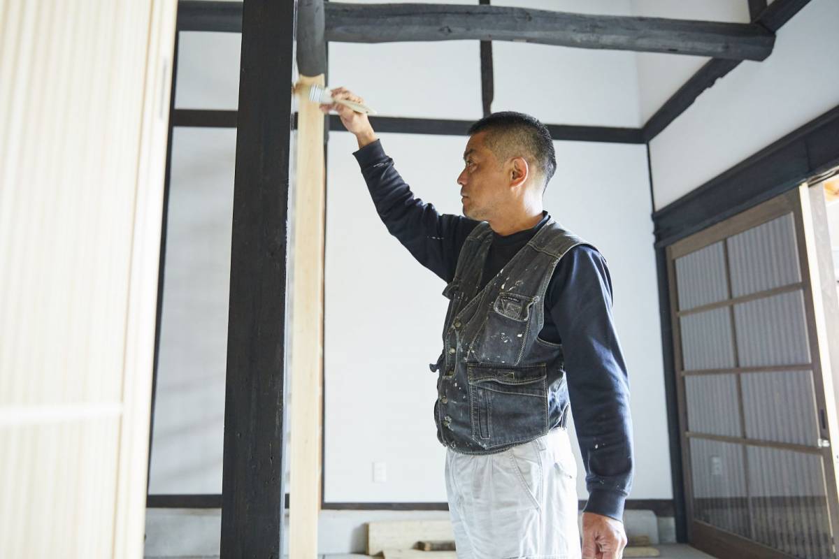 橿原市今井町 古民家 塗装職人