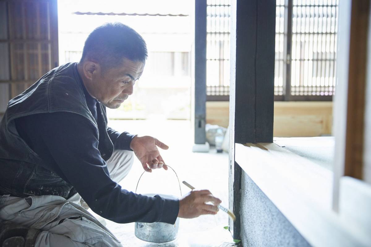 橿原市今井町 古民家 塗装職人