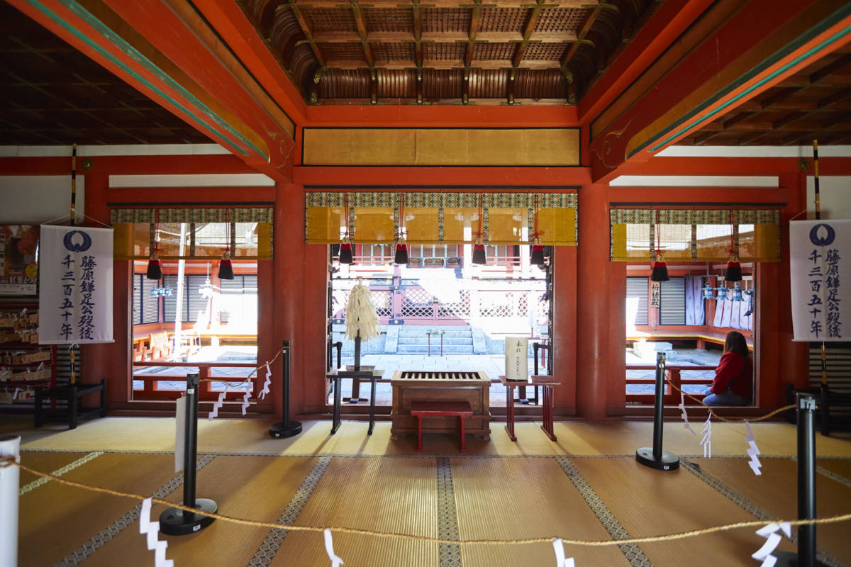 談山神社 紅葉 拝殿、本殿